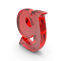 Red Glass Toon Style Small Alphabet G PNG & PSD Images