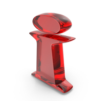 Red Glass Toon Style Small Alphabet I PNG & PSD Images