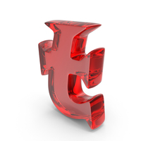 Red Glass Toon Style Small Alphabet T PNG & PSD Images