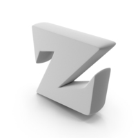 Grey Toon Style Small Alphabet Z PNG & PSD Images