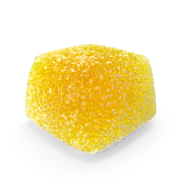 Sugar Gumdrops Yellow Square PNG & PSD Images