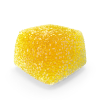Sugar Gumdrops Yellow Square PNG & PSD Images