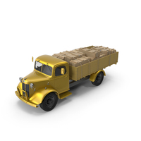 Vintage Truck Loaded Gold PNG & PSD Images