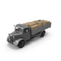 Vintage Truck Loaded Silver PNG & PSD Images