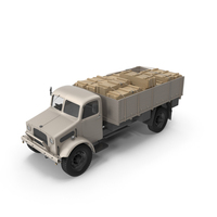 Vintage Truck Loaded Cream PNG & PSD Images
