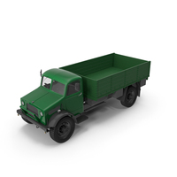 Vintage Truck UnLoaded Green PNG & PSD Images