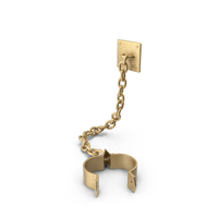 Golden Wall Chain Shackle Open PNG & PSD Images