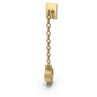 Golden Wall Chain Shackle Closed PNG & PSD Images