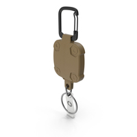 Belt Clip with Key Reel Brown PNG & PSD Images