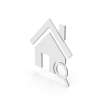 White Property Search Symbol PNG & PSD Images