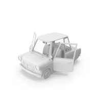 Monochrome Cartoon Car Open Doors PNG & PSD Images