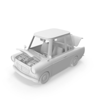 Monochrome Cartoon Car Open Hood PNG & PSD Images