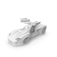 Monochrome Concept Car With Open Doors PNG & PSD Images