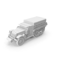 Monochrome M3 Half Track Truck PNG & PSD Images