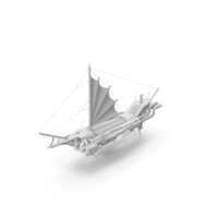 Monochrome Steampunk Ship PNG & PSD Images