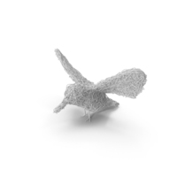 Monochrome Wire Sculpture Bird PNG & PSD Images