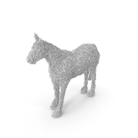 Monochrome Wire Sculpture Horse PNG & PSD Images