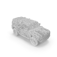 Monochrome Wire Sculpture Vehicle PNG & PSD Images