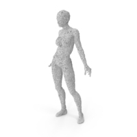 Monochrome Wire Woman Sculpture PNG & PSD Images