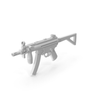 Monochrome Submachine Gun PNG & PSD Images