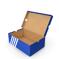 Blue Carton Shoe Box Open PNG & PSD Images