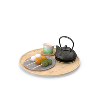 Japanese Mochi Tea Set PNG & PSD Images