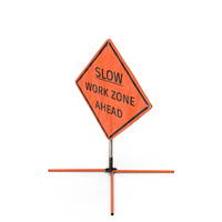 Slow Traffic Control Sign PNG & PSD Images