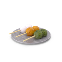 Three Japanese Mochi PNG & PSD Images