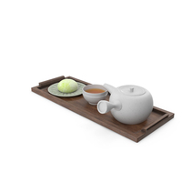 Japanese Green Mochi Tea Set PNG & PSD Images