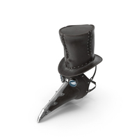Steampunk Plague Doctor Mask And Hat PNG & PSD Images