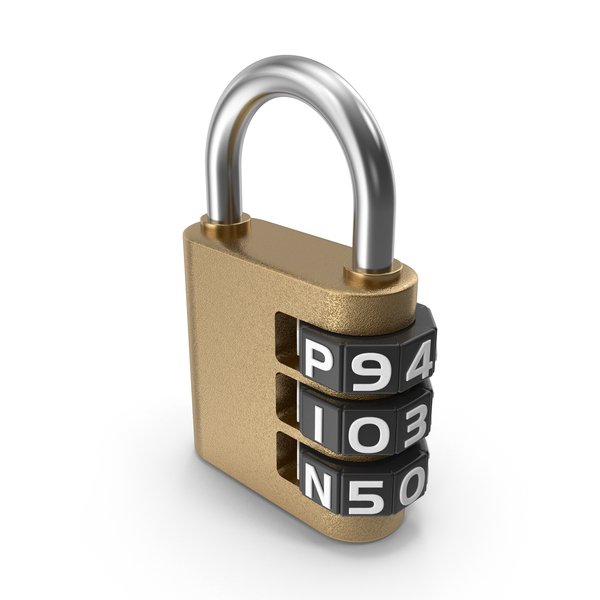 Closed Padlock With PIN Word PNG & PSD Images