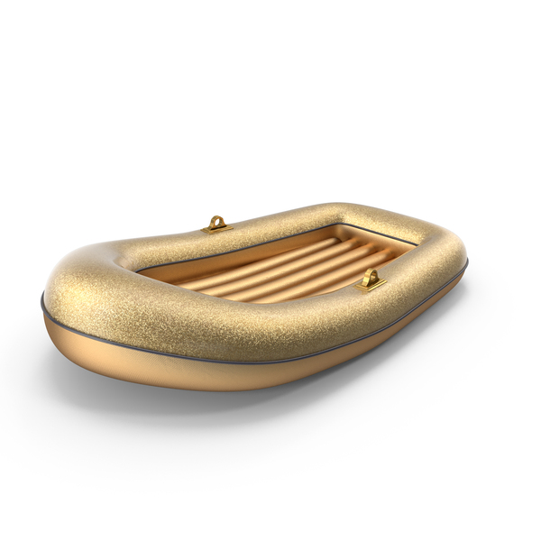 Golden Inflatable Boat Zodiac Raft PNG & PSD Images