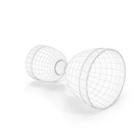 Double Sided Jigger Tipped Over Wireframe PNG & PSD Images