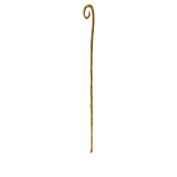 Golden Long Staff With Spiral Tip PNG & PSD Images