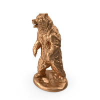 Bear Statuete Copper PNG & PSD Images