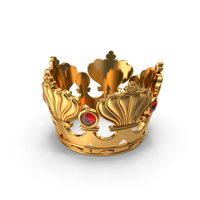 Golden Royal Crown With Gemstones PNG & PSD Images