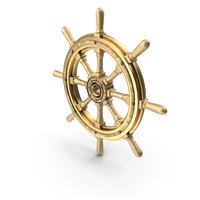 Golden Ship Captain Wheel PNG & PSD Images