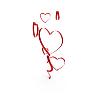 Hearts Shaped Ribbon PNG & PSD Images