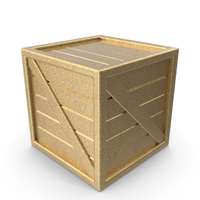 Golden Crate Box PNG & PSD Images
