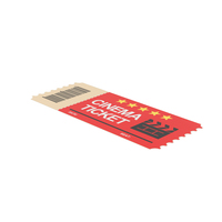Red Cinema Ticket PNG & PSD Images