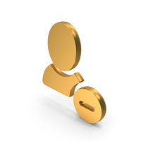 Remove User Icon Gold PNG & PSD Images