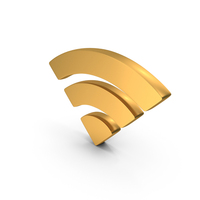 Wireless And Wifi  Signal Icon Gold PNG & PSD Images