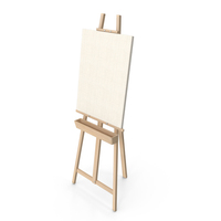 Easel With Vertical Canvas PNG & PSD Images