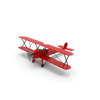 Vintage Red Airplane PNG & PSD Images