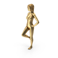Golden Girl Leaning PNG & PSD Images