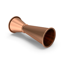 Double Sided Copper Jigger Tipped Over PNG & PSD Images