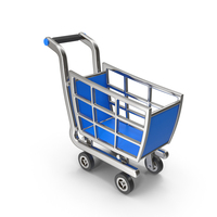 BLUE CARTOON SHOPPING CART PNG & PSD Images