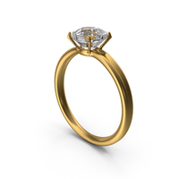 Diamond On Golden Wedding Ring PNG & PSD Images
