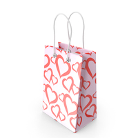 Shopping Bags With Hearts PNG & PSD Images