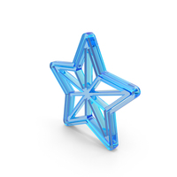 Out Line Star Decorate Glass PNG & PSD Images